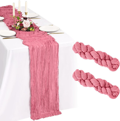 2 Pack Staubige Rose Käsetuch  10FT Boho Gaze Käsetuch  Abwaschbar Romantische R