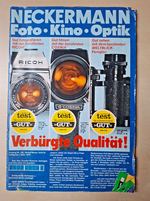 Neckermann - Foto Kino Optik - Nr. 189 Herbst Winter 1975/76 - Katalog Prospekt