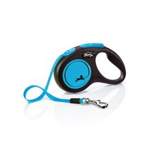 Flexi New Neon Tape Blue Small 5m Retractable Dog Leash/Lead for dogs up to 15kg