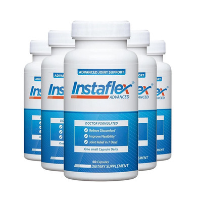 5-Pack Instaflex Capsules   All Natural Daily Joint Health Support - 300 Caps