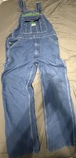 Liberty Overalls Bib 34x30 Denim Carpenter Farm Worker Bibbed Jeans 100 cotton