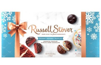 Russell Stover 9 oz. DESSERT INSPIRED TRUFFLES Milk & Dark Chocolate Box BB 4/26