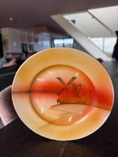 Vintage Made in Japan Side Plate Windmill Scene Art Deco Era - 19cm Dia.
