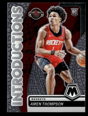 AMEN THOMPSON 2023-24 PANINI MOSAIC INTRODUCTIONS RC HOUSTON ROCKETS #3