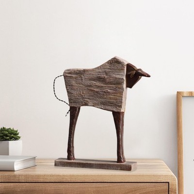 Bullenstatue, Schreibtischdekoration, abstrakte Kunst, Ochsenskulptur aus