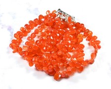 Natural A++ Carnelian Smooth Pear Gemstone Beaded Handmade 5 Layer Bracelet 6-8"
