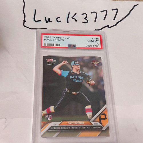 Topps 2024 Topps Now Paul Skenes #436 PSA 10 RC All-Star /16629 Pirates