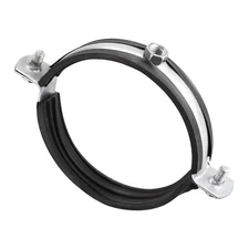 Pipe Bracket Clamp, 3-9/16" (90mm) Wall Ceiling Mount Iron Pipe Strap 5pcs