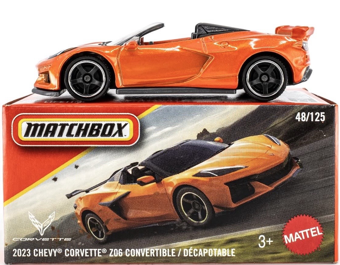 MATCHBOX 2023 CHEVY CORVETTE Z06 CONVERTIBLE POWER GRABS NEW 2026