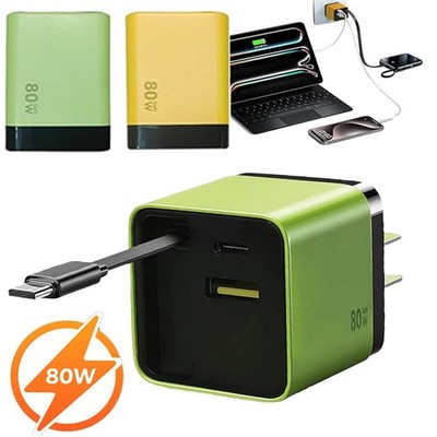 3-In-1 GaN Charger Scalable 80w Max Fast Charger Module With Type C & USB Ports