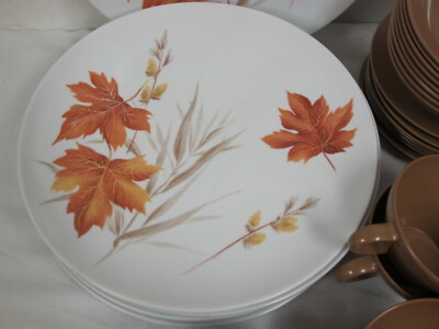 VINTAGE TEXAS WARE MELMAC DINNERWARE MAPLE MELODY LEAF WHEAT