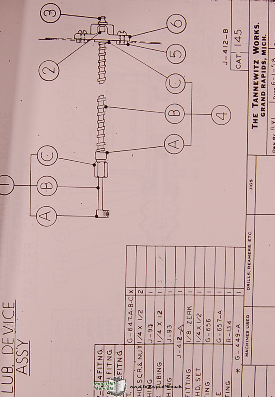 Tannewitz Gine, GN Band Saw Instructions and Parts Manual 1979 eBay