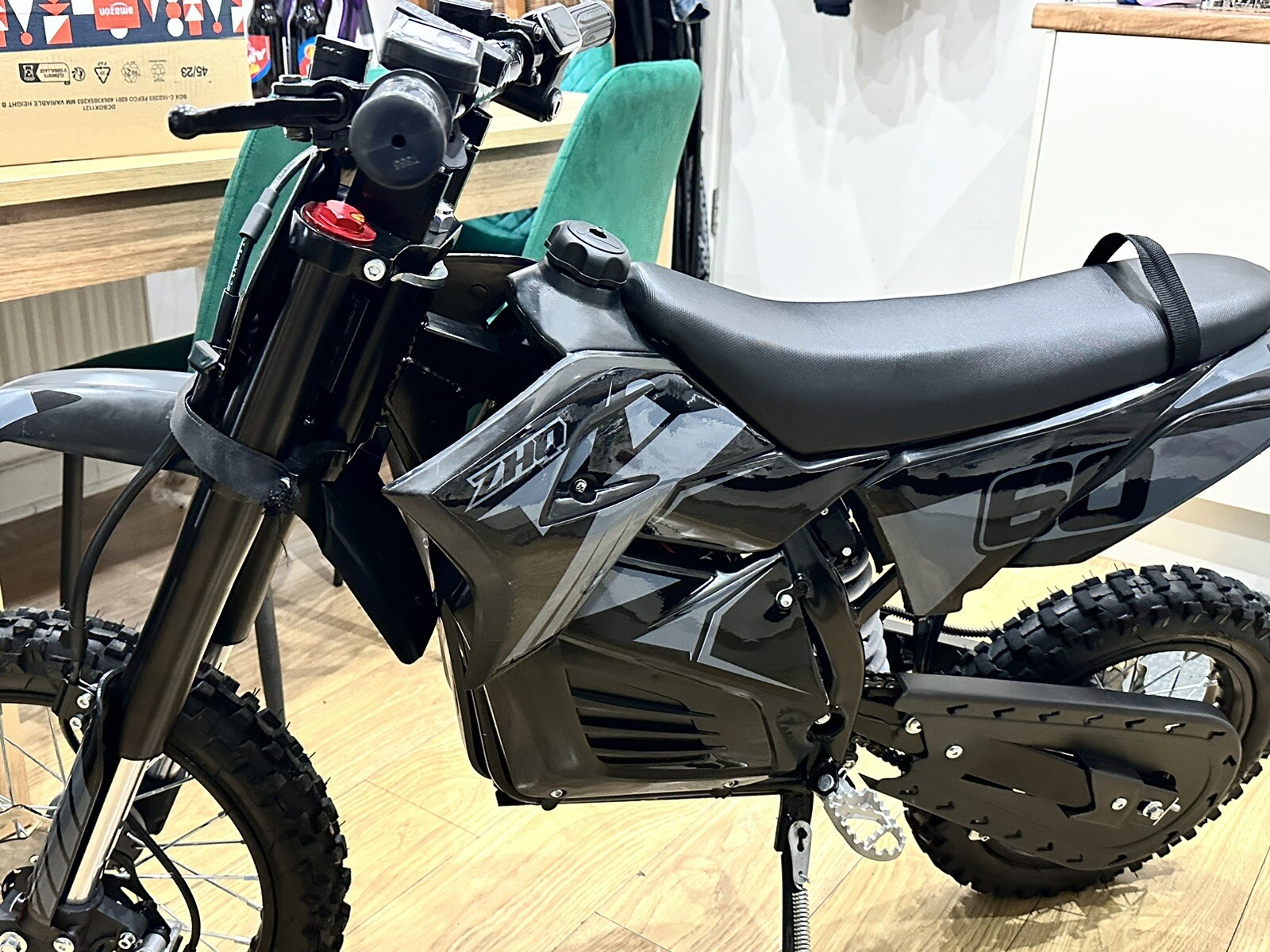 Dirt Bike Electric kids 60V 1800W Grey 5 speed settings Lithium bat