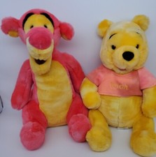 Disney Store Winnie the Pooh  Tigger Plush Lot Hot Pink Ice Cream Outfits