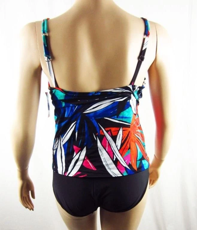 NUEVO CON ETIQUETAS INC Traje de baño de una pieza Multicolor Tropical Traje de baño Tallas 8 10 12 Foto 2 de 2