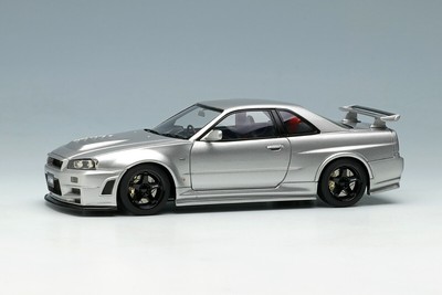 Make Up EM396A 1/43 NISMO R34 GT-R Z-tune 2004 Silver Model Car 
