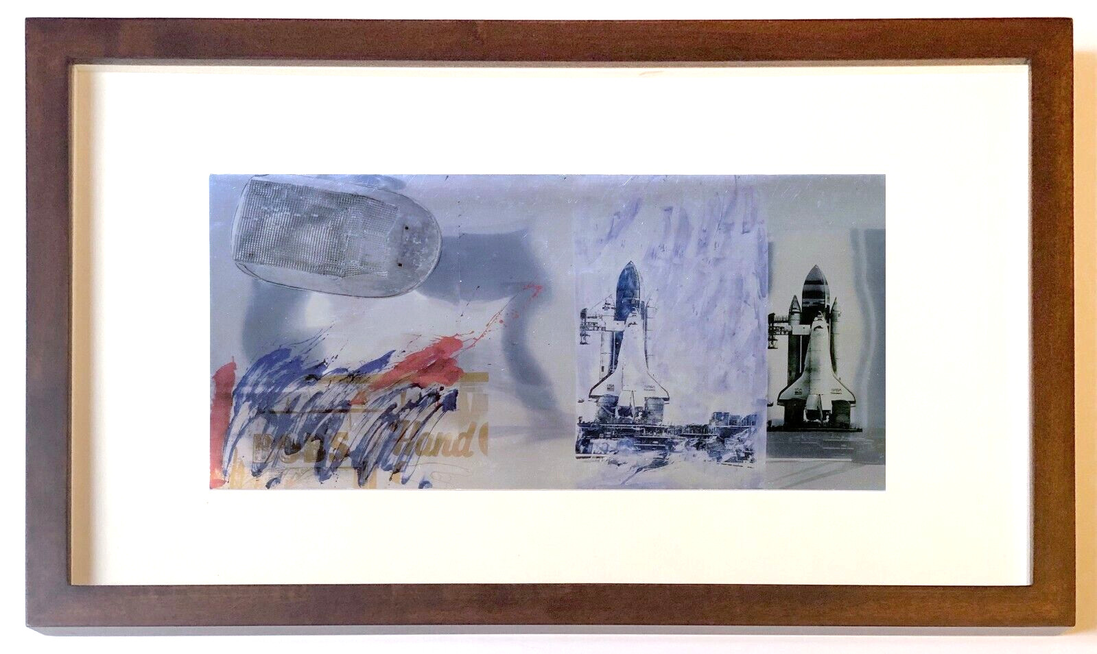 Robert Rauschenberg 1990 Metallic Offset Color Lithograph Framed