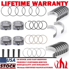 Oversize +0.50MM Piston & Ring Kit & Main Rod Bearings For Hyundai Kia Rio 1.6L