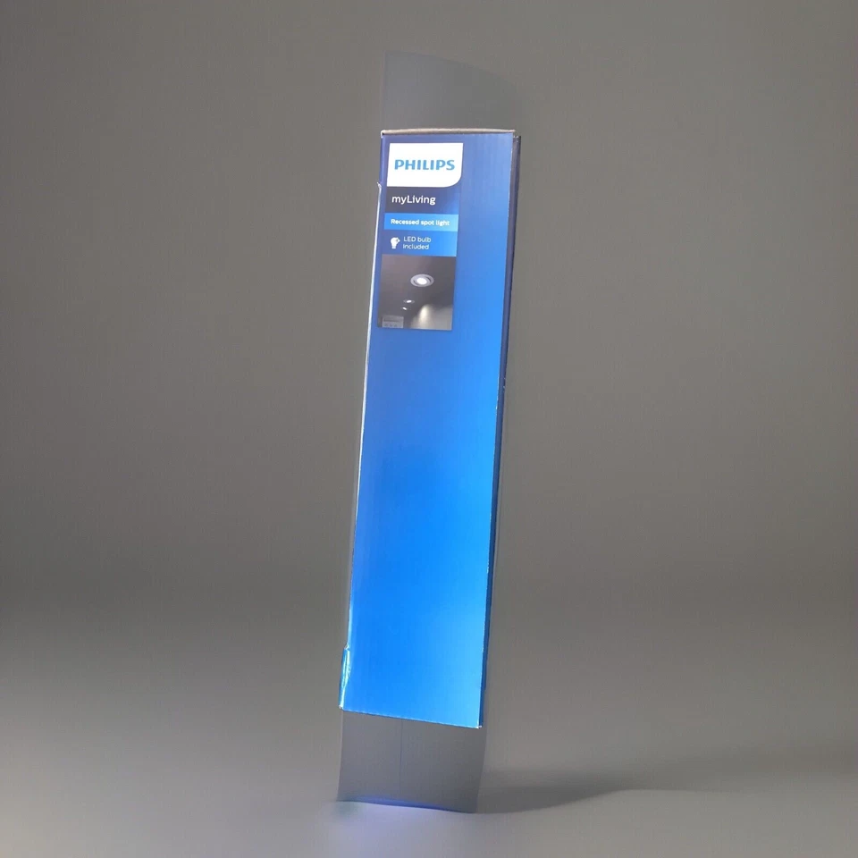 3x Philips myLiving Spot Light Gu10 Einbaustrahler Rund Grau 4,6W 355lm Ø90mm - Bild 4 von 4