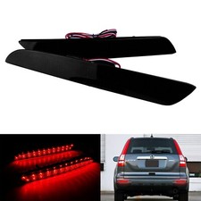 2x Black Lens LED Bumper Reflector Tail Brake Light For 2012-2014 Honda CR-V CRV