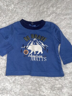 Little Ricky s boys sz. 3/6 month   be brave  long sleeved design tee. Cute, fun