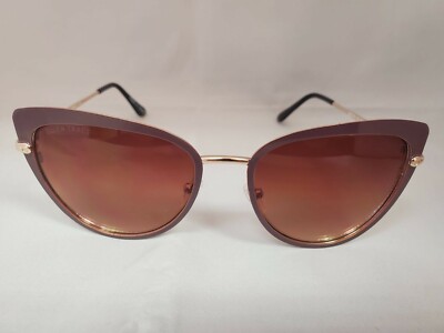 Ellen Tracy Women ET751 C2 Brown Cat Eye Sunglasses Brown Lens 57-19-140