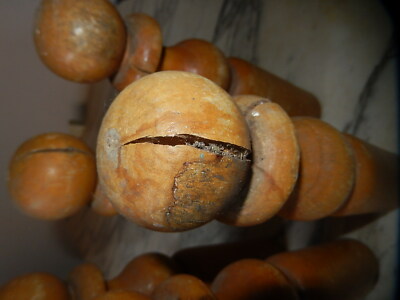 Jeu De Quilles Ancien En Bois Tourné - 7 Quilles + Boule - XIXe-XXe Siècle