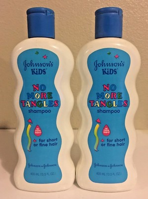 Lot of 2 Johnson's Kids No More Tangles Shampoo, 13.5 OZ. (FREE SHIPPING)
