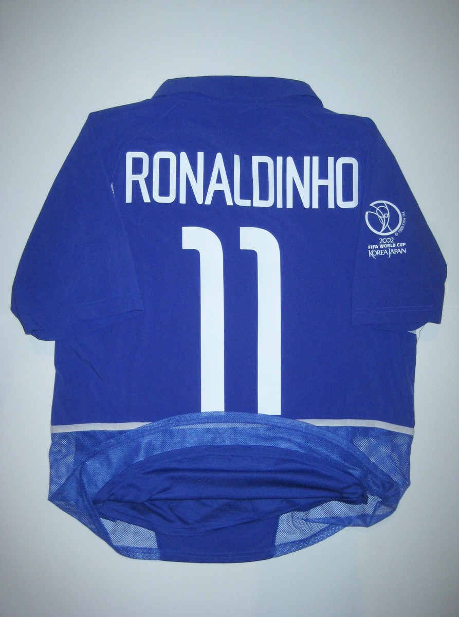 2002 World Cup Nike Brazil Ronaldinho Dual Layer Player Jersey