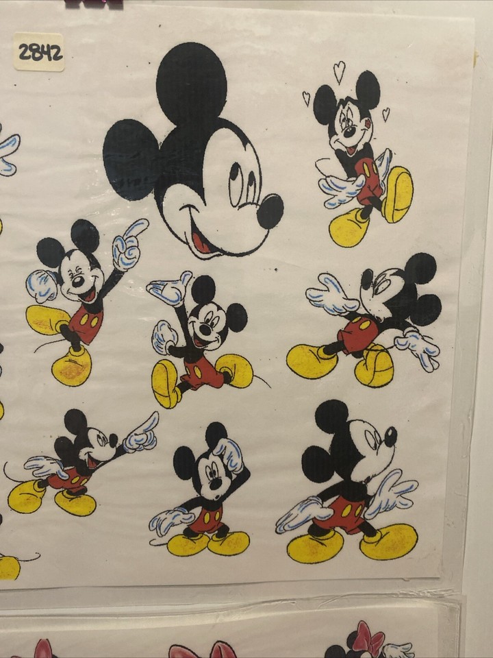 2 Sheets Disney Mickey And Minnie Mouse Tattoo Flash Wall Art eBay
