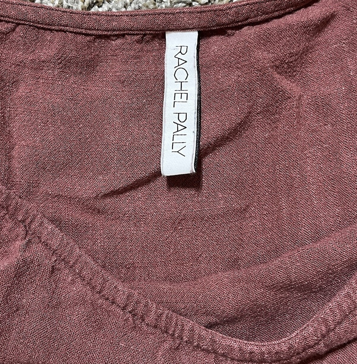 Rachel Pally Linen Blend Burgundy Short Dress Sz XL | eBay