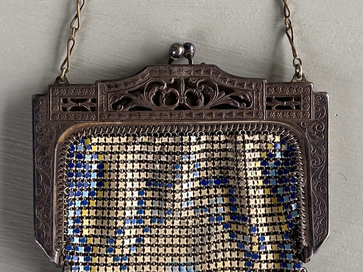 Antique Whiting and Davis Mesh Purse Art Deco Style w/ Gift