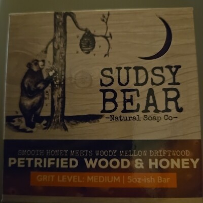 Sudsy Bear Petrified Wood & Honey 5oz All Natural Organic Soap Bar 