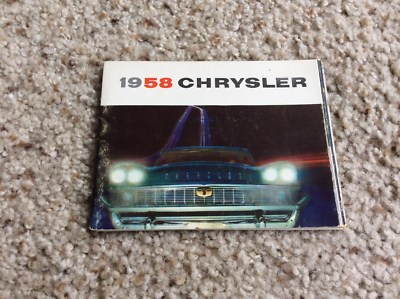 1958 Chrysler  original salesmans mini catalogue, dealership handout