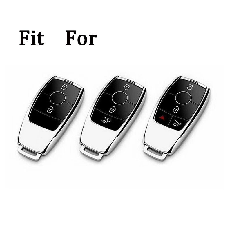 For Mercedes Benz E S A C G CLS W221 W177 Zinc Alloy TPU Car Key Fob Case Cover - Imagem 2 de 4