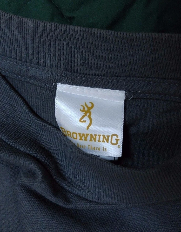 Youth Browning Buckmark L/S T-Shirt Sheds & Camo Charcoal Youth Small 161147 - Image 3 of 4