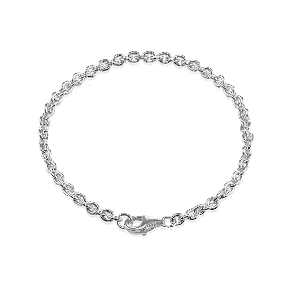 4mm Oval Link Chain Bracelet in Sterling Silver, 8 Inches | eBay