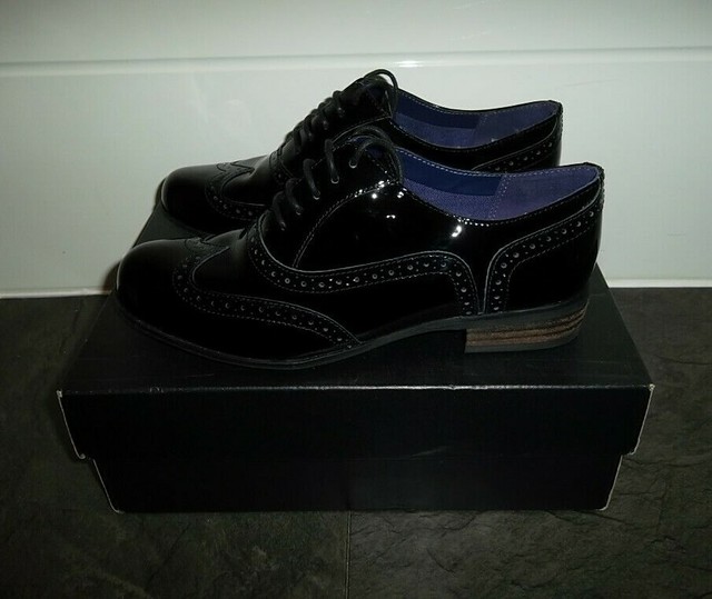 ladies patent brogues