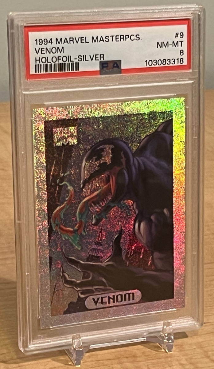1994 Fleer Marvel Masterpieces Holofoil Silver Venom #9 PSA 8 | eBay