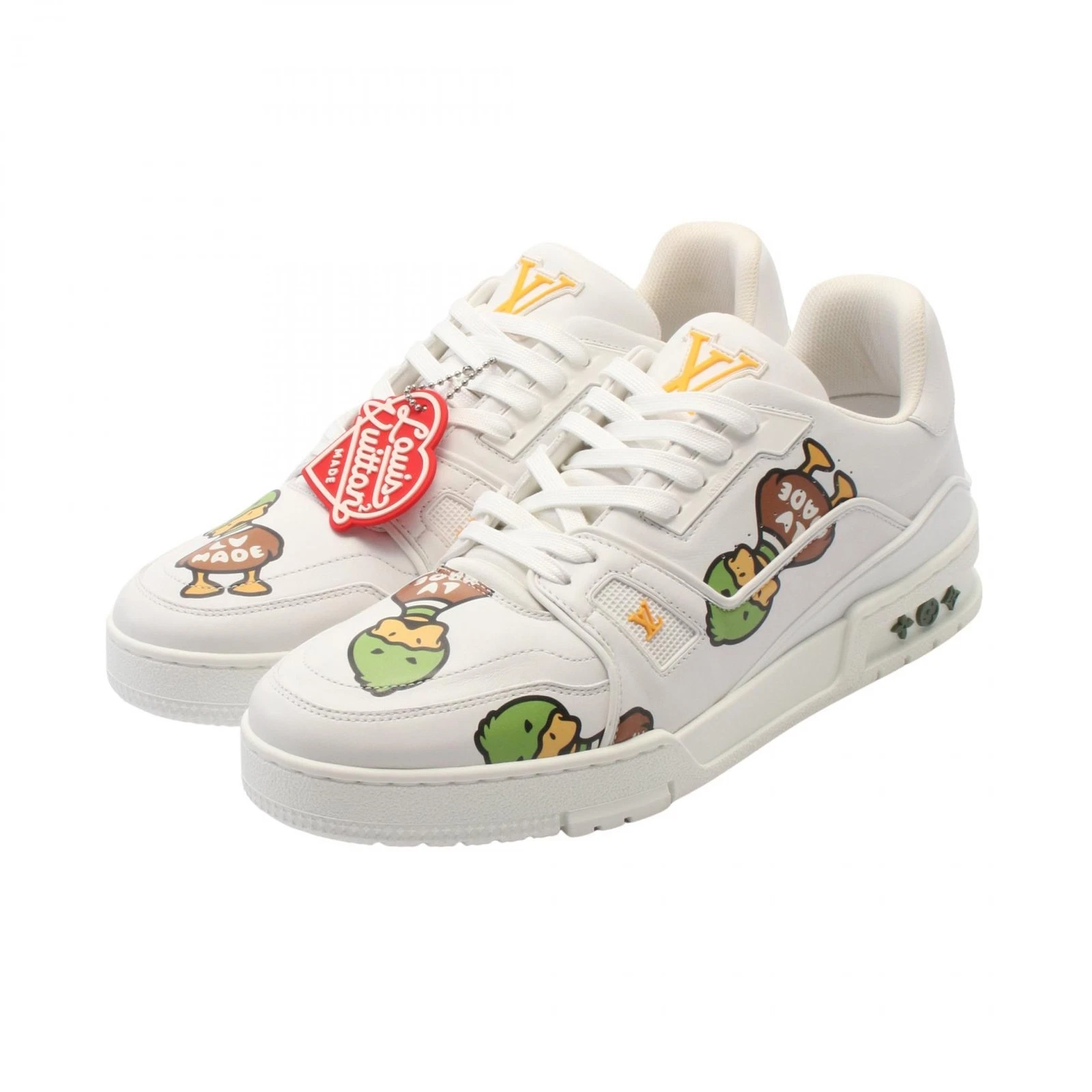 LOUIS VUITTON TRAINER Scarpe sneakers LOUIS VUITTON NIGO LV linea trainer #7 BM0281 pelle bianco