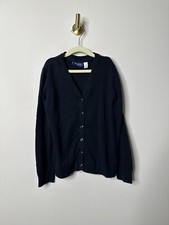 PLACE Black Button Front Cardigan Girls Large 10/12