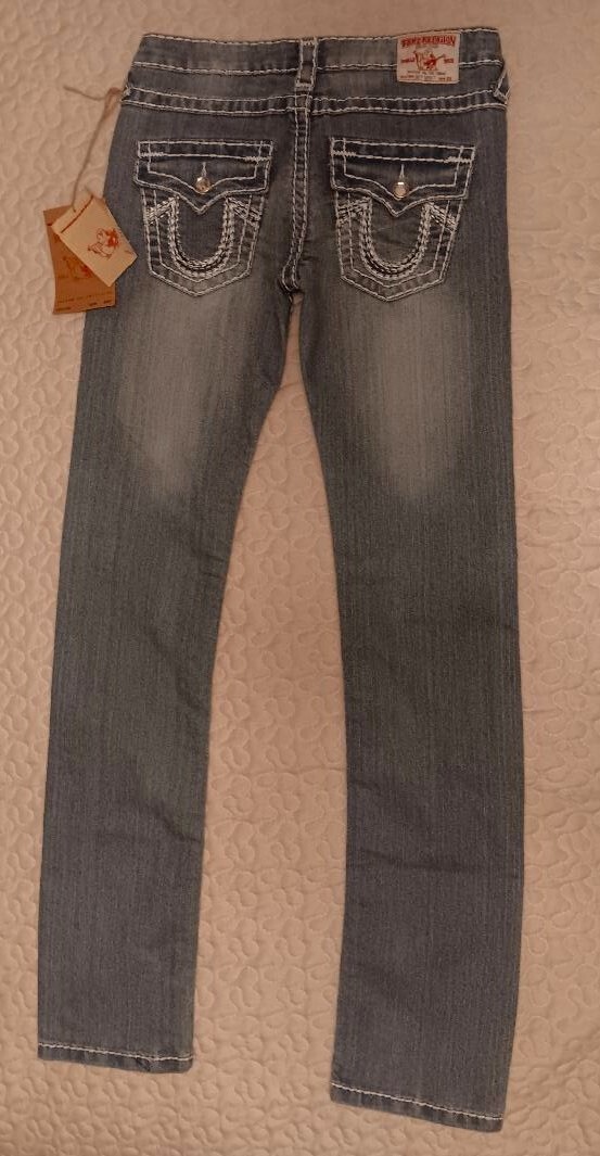 True religion 極太白ステッチ JOEY SUPER T IO True Religion Joey Super T Jeans with original tags Light