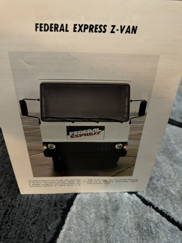 Vintage FedEx Federal Express Z-Van Brochure