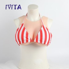 6XL FF Cup Silicone Breast Forms Drag-Queen Fake Boobs Bras Enhancer IVITA