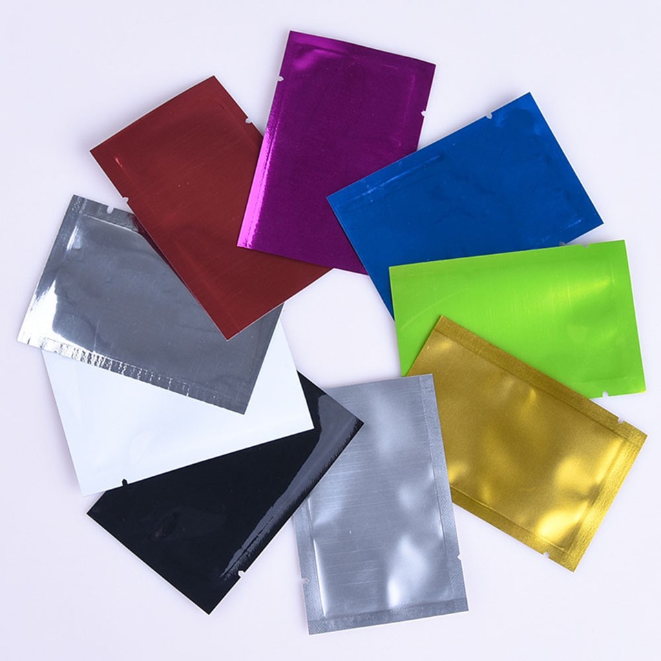 8 colores sello térmico bolsas de papel de aluminio Mylar bolsas de vacío de almacenamiento de alimentos