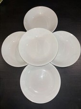 Set of 5 Corelle Winter Frost White Coupe Pasta Soup Shallow Serving Bowl 8 1/2"
