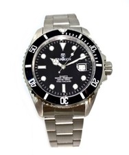 OROLOGIO Acciaio uomo, SUB MARINER, WR 100m, moviment Quarz Miyota, date