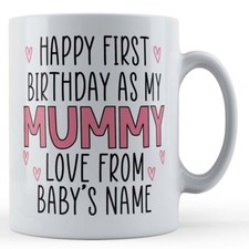 Personalised Happy First Birthday As Mummy - New Mum Birthday Present Gift Mu...
