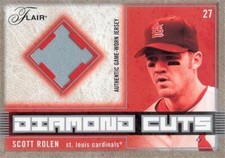 Scott Rolen relic jersey patch baseball card 2003 Fleer Flair Diamond Cuts #DCSR