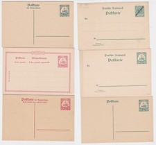 00435 Ganzsachen Sammlung P5+P11-12+P15+P17-18 Deutsche Kolonien Marshall-Inseln